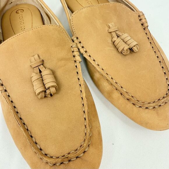 Corso Como BIRGITTA Light Brown Soft Leather Tassel Toe Driving Loafers - Picture 9 of 16